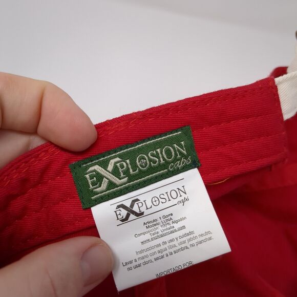 Cabo San Lucas Slideback Hat Red One Size Adjustable Embroidered Explosion Caps - Picture 10 of 10